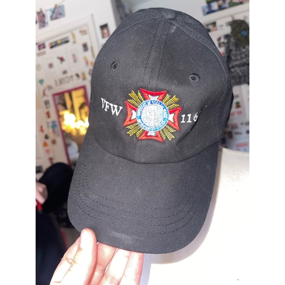 Men’s Black VFW 1160 Velcro Strap Baseball Cap 🖤 - Picture 9 of 11